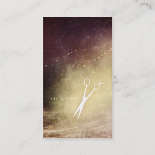 galaxy hair stylist scissors shears modern purple business cards