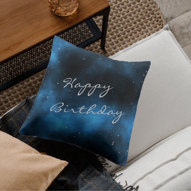Galaxy happy birthday script custom gift pillow (Creator Uploaded)