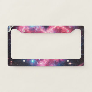 Galaxy Heart License Plate Frame