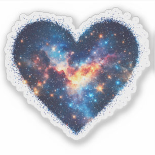 Galaxy Heart Valentine's Day Sticker