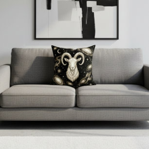 Galaxy Home Decor Capricorn Zodiac Celestial Throw Pillow