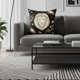 Galaxy Home Decor Leo Zodiac Celestial Throw Pillow