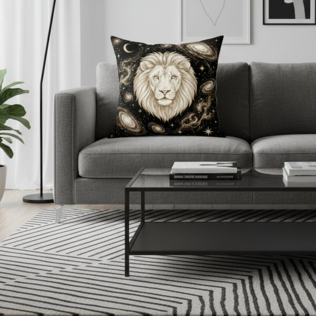 Galaxy Home Decor Leo Zodiac Celestial Throw Pillow (Creator Uploaded)