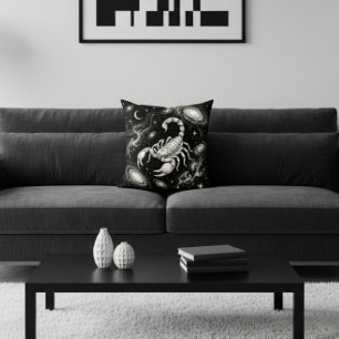 Galaxy Home Decor Scorpio Zodiac Celestial Throw Pillow