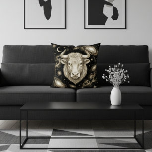 Galaxy Home Decor Taurus Zodiac Celestial Throw Pillow