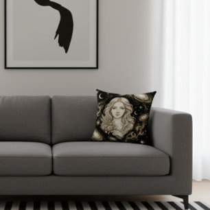 Galaxy Home Decor Virgo Zodiac Celestial Throw Pillow