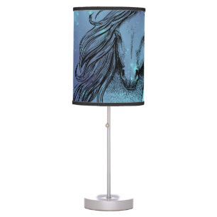 Galaxy Horse & Hearts Table Lamp