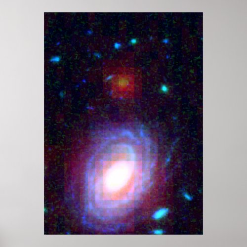 Galaxy HUDF_JD2 in Visible and Infrared Light Poster