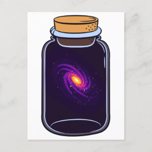 Galaxy in a Jar Universe Glas Space Lovers Postcard