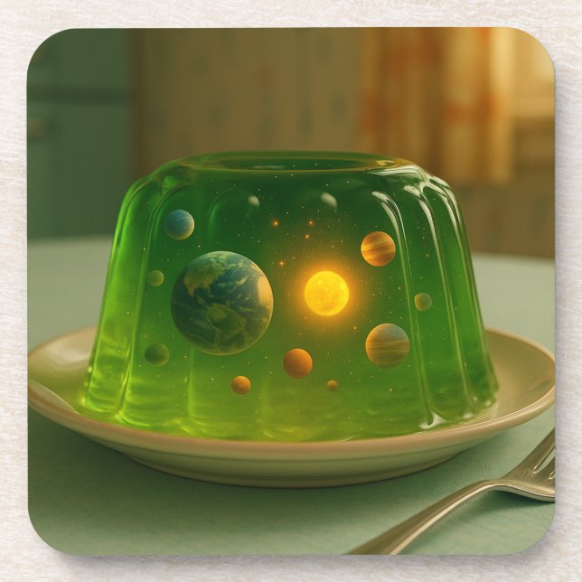 Galaxy in MCM Jell-O Mold Beverage Coaster (Front)