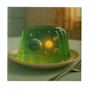 Galaxy in MCM Jell-O Mold Ceramic Tile