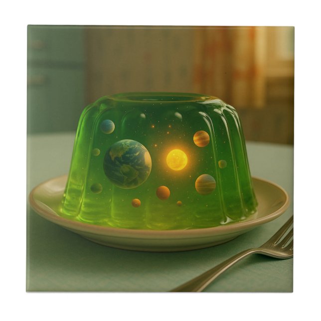 Galaxy in MCM Jell-O Mold Ceramic Tile (Front)