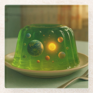 Galaxy in MCM Jell-O Mold Glass Coaster