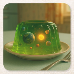Galaxy in MCM Jell-O Mold Square Paper Coaster