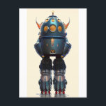 Galaxy King Robot B-21 Wombott Postcard<br><div class="desc">Galaxy King Robot B-21 is W.W. Wombott's science fiction take on a new class of killer robots from Outer Space! Taking inspiration from Forbidden Planet's Robby the Robot and the Lost In Space robot YM3 B-9, Galaxy King Robot B-21 is certain to win the hearts of robot fans throughout the...</div>