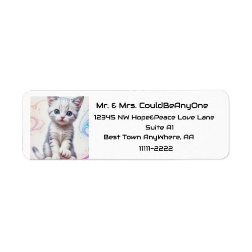 Galaxy Kitten Address Label