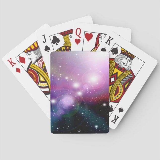 Galaxy Light Art Design Abstract Poker Cards (Back)