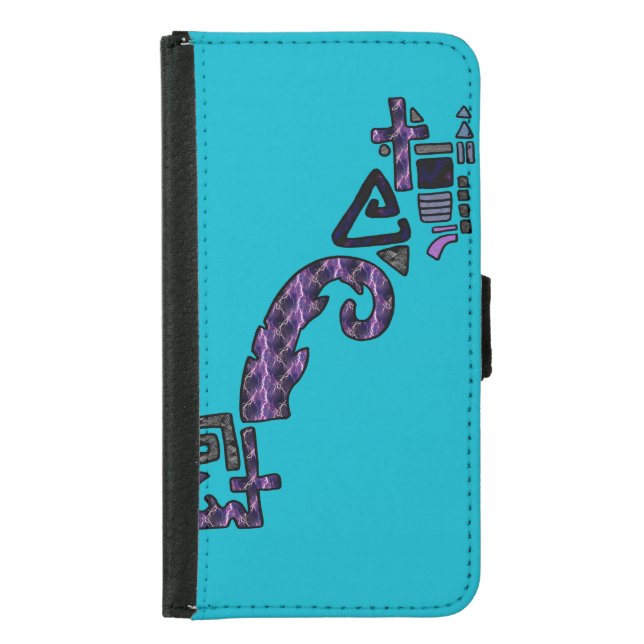 Galaxy Lightning Assymetric Geometric Wallet Case (Front)