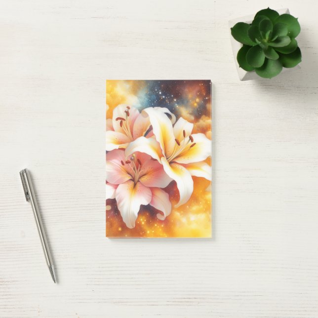 Galaxy Lilies Post It Notes (Office)