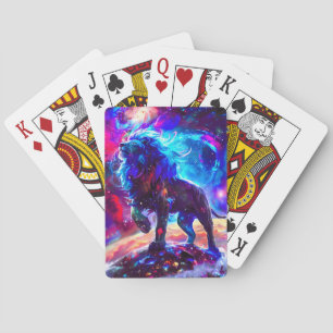 Galaxy Lion Blue Poker Cards