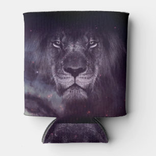 Galaxy Lion Face Art Wallpaper Can Cooler