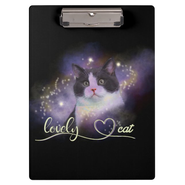 Galaxy Lovely Cat Clipboard (Front)