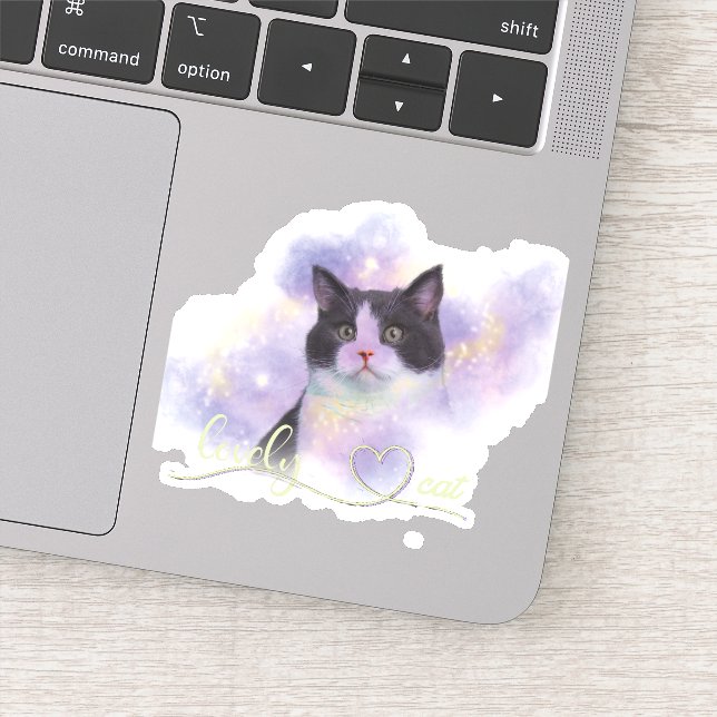 Galaxy Lovely Cat Sticker (Detail)