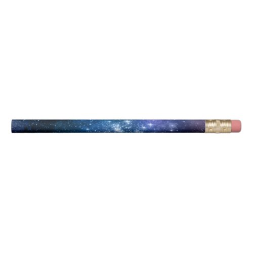 Galaxy Lovers Starry Space Blue Sky White Sparkles Pencil