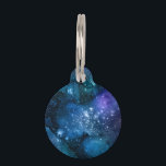 Galaxy Lovers Starry Space Blue Sky White Sparkles Pet ID Tag<br><div class="desc">A galaxy is a collection of stars,  gas clouds,  planets,  cosmic dust,  dark matter,  and energy gravitationally bound together in a more or less defined structure. If you are a lover of astrology and astronomy,  you will like this design.</div>