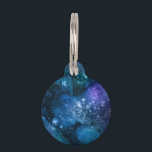 Galaxy Lovers Starry Space Blue Sky White Sparkles Pet ID Tag<br><div class="desc">A galaxy is a collection of stars,  gas clouds,  planets,  cosmic dust,  dark matter,  and energy gravitationally bound together in a more or less defined structure. If you are a lover of astrology and astronomy,  you will like this design.</div>