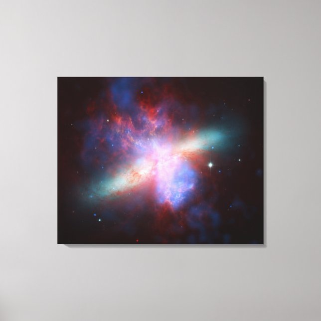 Galaxy M82 Hubble NASA Canvas Print (Front)