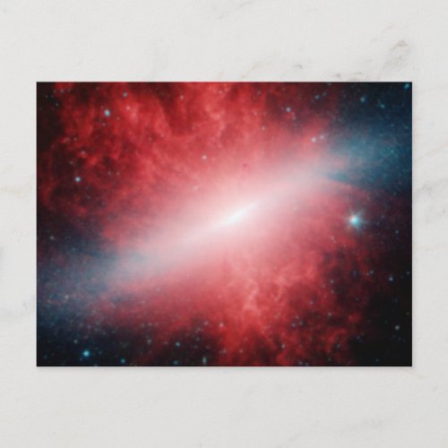 Galaxy M82 Infrared Spitzer Telescope Postcard