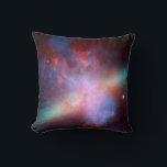 Galaxy M82 Throw Pillow<br><div class="desc">This image shows a stunning view of a Starburst galaxy produced by space telescopes. M82 is a galaxy about 12 million light years from Earth that is undergoing a burst of star formation. X-rays from Chandra (blue) show gas being blasted away from the galaxy's disk as a bounty of stars...</div>