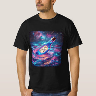 Galaxy Message Bottle Mens tshirt