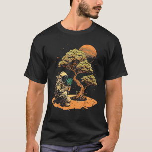 Galaxy Miniature tree gardening on Astronaut Bonsa T-Shirt