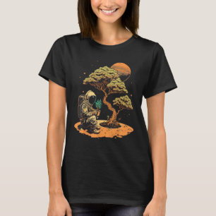 Galaxy Miniature tree gardening on Astronaut Bonsa T-Shirt
