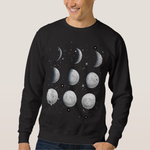 Galaxy Moon Cycle Astronaut Space Scientist Astron Sweatshirt
