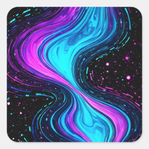 Galaxy muted v2 square sticker