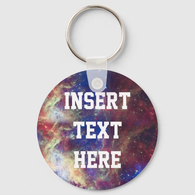 Galaxy Nebula Personalized Astronomy Space Keychain (Front)