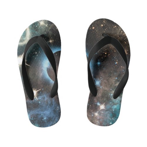 Galaxy Nebula Planet Hubble Telescope Photography Kids Flip Flops