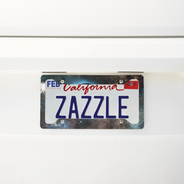 Galaxy Nebula Planet Hubble Telescope Photography License Plate Frame (On Car)