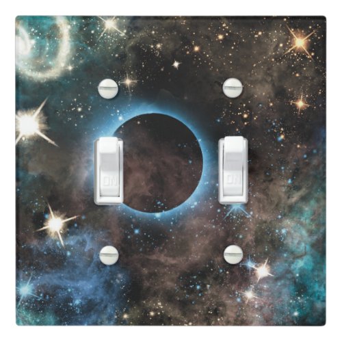 Galaxy Nebula Planet Hubble Telescope Photography Light Switch Cover