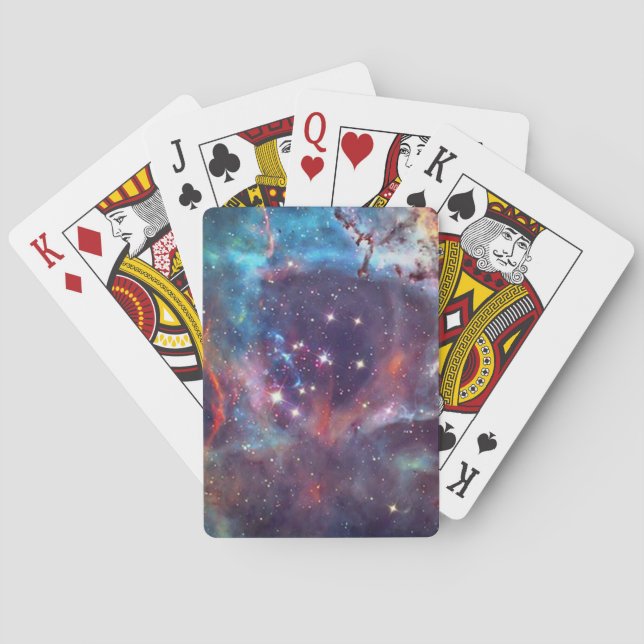 Galaxy Nebula space image. Poker Cards (Back)