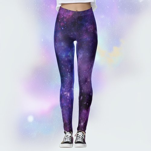 Galaxy Nebula Space_Themed Leggings 