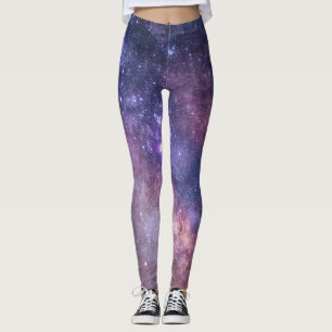 Galaxy Nebula Yoga Pants Space Purple