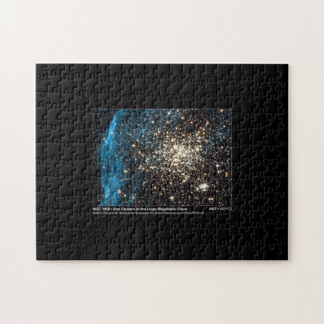 Galaxy NGC 1850 Star Clusters Magellanic Cloud Jigsaw Puzzle (Horizontal)