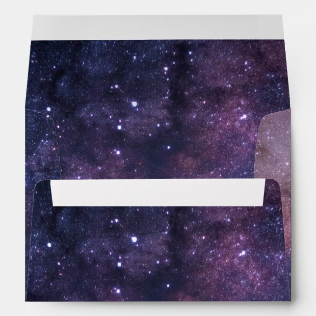 Galaxy Night Blue Sky Stars Universe Space  Envelope (Back (Bottom))