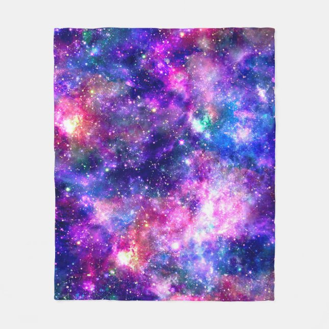 Galaxy Night Fleece Blanket (Front)