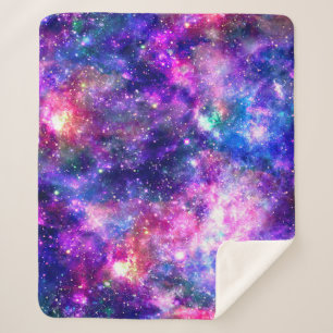 Galaxy Night Sherpa Blanket