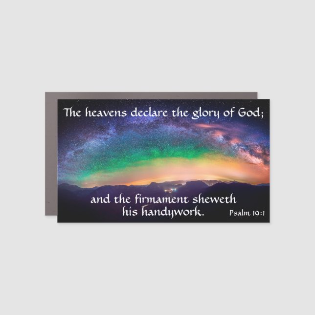 Galaxy Night Sky Psalms Verse Magnet (Front)